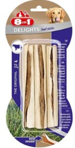 8in1 Delights Bones Biftekli Köpek Ödül Kemiği 3'lü 75 gr - 8in1