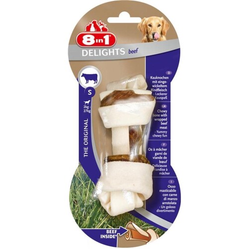 8in1 Delights Bones Biftekli Ödül Kemiği S 35 gr - 1