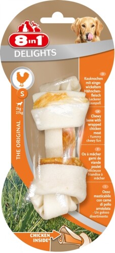 8in1 Delights Bones S Tavuklu Ağız Bakım Ödül Kemiği 35 gr - 1