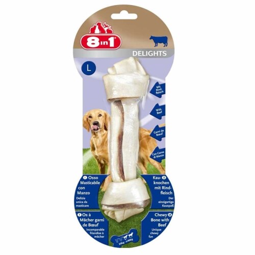 8in1 Delights Biftekli Ödül Kemiği L 85 gr - 1