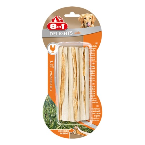 8in1 Delights Sticks Tavuklu Ödül Kemiği 3'lü 75 gr - 1