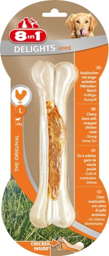 8in1 Delights Strong Tavuklu Ağız Bakım Kemiği L 130 gr - 1