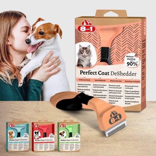 8in1 Perfect Coat Deshedder Furminator Tüy Toplayıcı Kedi Tarağı - 3