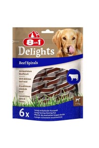 8in1 Smart Delights Chicken Spirals Biftekli Burgu Köpek Ödülü 6'lı - 8in1