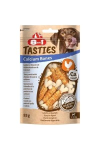 8in1 Tasties Calcium Bones Tavuk Sargılı Köpek Ödülü 85 gr - 8in1