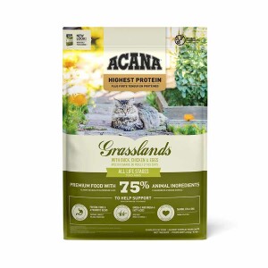 Acana Grasslands Ördekli ve Tavuklu Tahılsız Tüm Irk ve Yaşam Evreleri İçin Kedi Maması 4,5 kg - 1