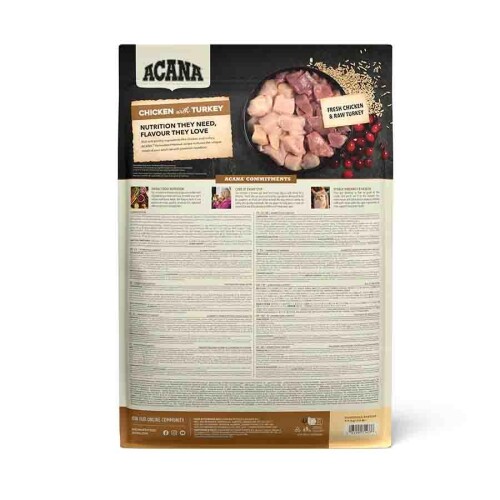 Acana Homestead Harvest Yüksek Proteinli Tavuklu ve Hindili Yetişkin Kedi Maması 4,5 kg - 2