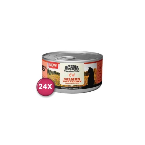 Acana Premium Pate (Ezme) Somon Balıklı ve Tavuklu Kedi Konservesi 85 gr x 24 - 1