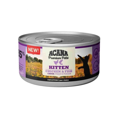 Acana Premium Pate (Ezme) Tavuklu ve Balıklı Yavru Kedi Konservesi 85 gr - 1