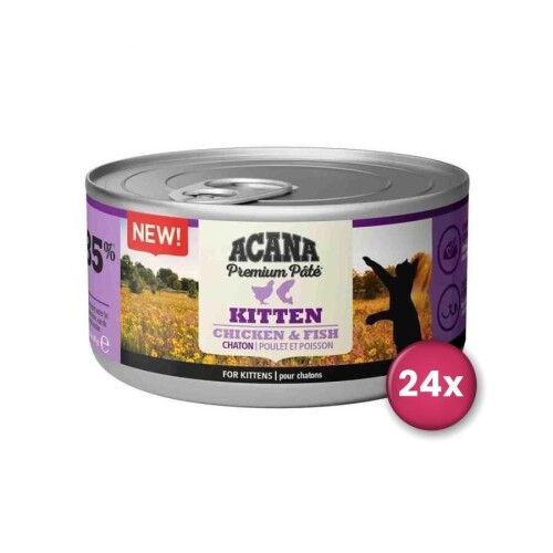 Acana Premium Pate (Ezme) Tavuklu ve Balıklı Yavru Kedi Konservesi 85 Gr X 24 Adet - 1