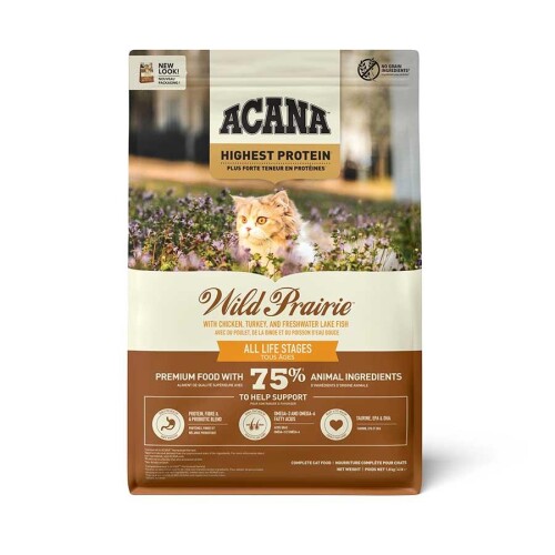 Acana Wild Prairie Tavuklu ve Balıklı Tahılsız Tüm Irk ve Yaşam Evreleri İçin Kedi Maması 1,8 kg - 1