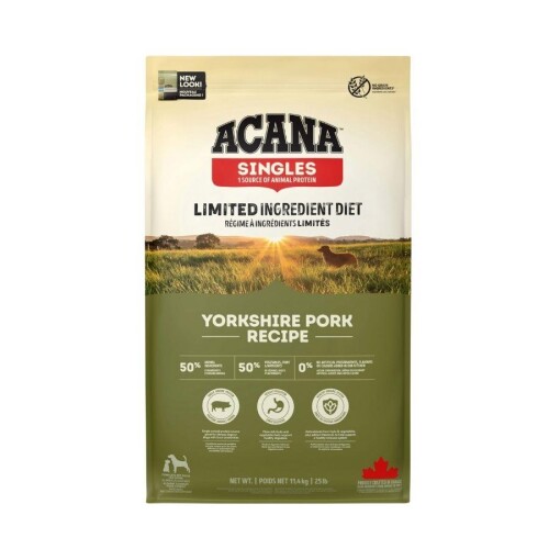 Acana Yorkshire Pork Domuz Etli ve Balkabaklı Tahılsız Yetişkin Köpek Maması 11,4 kg - 1