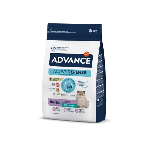 Advance Hairball Kısırlaştırılmış Hindili Yetişkin Kedi Maması 3 kg - 1