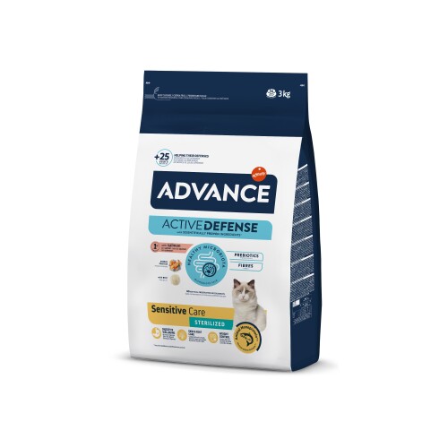 Advance Kısırlaştırılmış Deri ve Tüy Sağlığı Özel Somonlu Yetişkin Kedi Maması 3 kg - 1