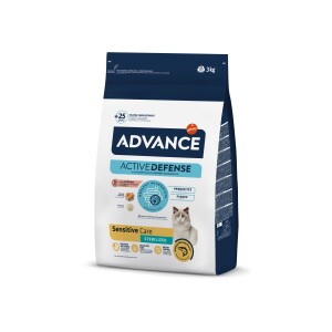 Advance Kısırlaştırılmış Deri ve Tüy Sağlığı Özel Somonlu Yetişkin Kedi Maması 3 kg - Advance