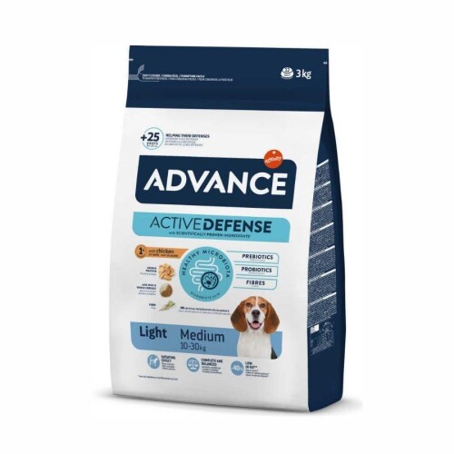 Advance Medium Light Tavuklu Orta Irk Diyet Köpek Maması 3 kg - 1