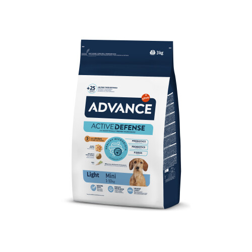 Advance Mini Light Tavuklu Küçük Irk Diyet Köpek Maması 3 kg - 1