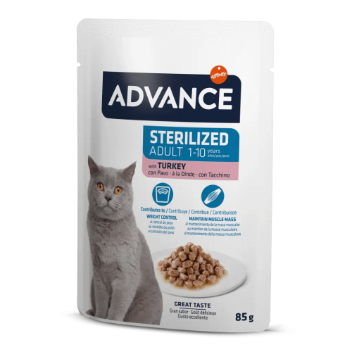 Advance Kısırlaştırılmış Hindili Kedi Konservesı 85 gr - 1