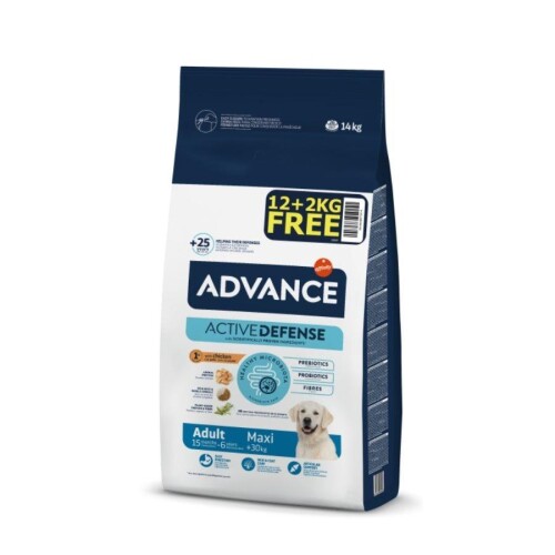Advance Maxi Adult Büyük Irk Yetişkin Köpek Maması 12 Kg + 2 Kg Hediyeli - 1
