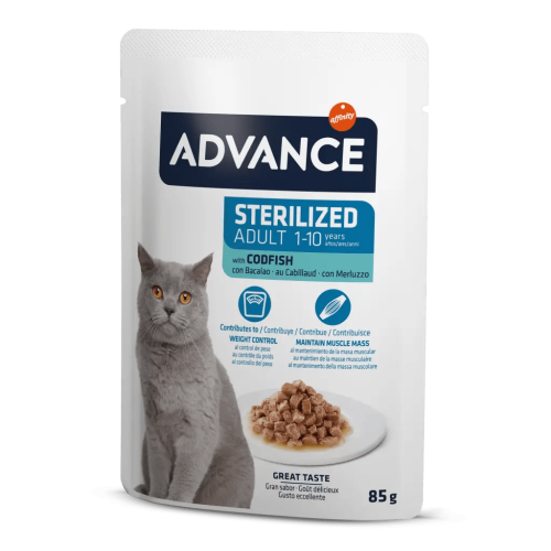 Advance Morina Balıklı Kısırlaştırılmış Kedi Konservesi 85 gr - 1