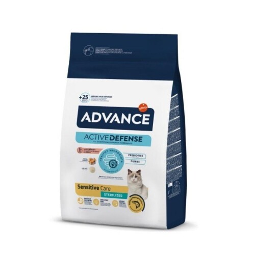 Advance Sensitive Somonlu Kısırlaştırılmış Yetişkin Kedi Maması 8 Kg + 2 Kg Hediyeli - 1