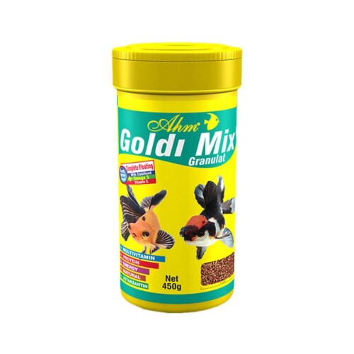 Ahm Goldi Mix Granulat Balık Yemi 250 Ml - 1