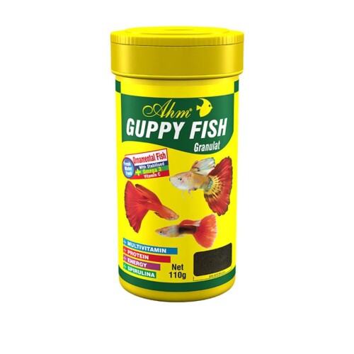 Ahm Guppy Fish Granulat Lepistes Balık yemi 100 Ml - 1