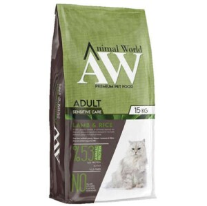 Animal World Kuzu Etli Yetişkin Kedi Maması 15 kg - Animal World
