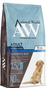 Animal World Somonlu Orta ve Büyük Yetişkin Irk Köpek Maması 15 kg - Animal World