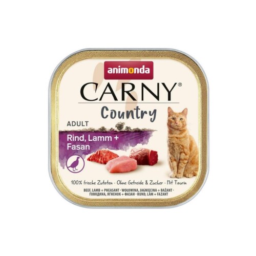 Animonda Carny Country Sığırlı Kuzulu ve Sülünü Yetişkin Kedi Konservesi 100 Gr - 1