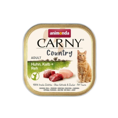 Animonda Carny Country Tavuklu Dana Etli ve Geyik Etli Yetişkin Kedi Konservesi 100 Gr - 1