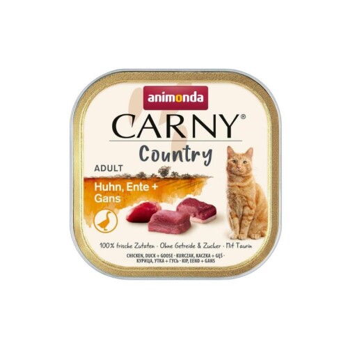 Animonda Carny Country Tavuklu Ördekli ve Kaz Etli Yetişkin Kedi Konservesi 100 Gr - 1