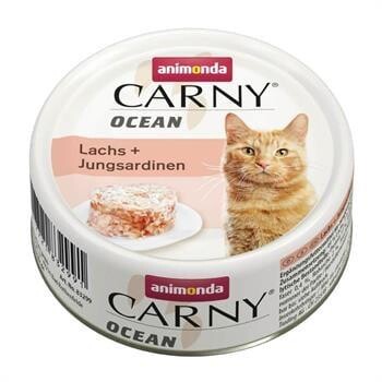 Animonda Carny Ocean Somonlu ve Sardalyalı Kedi Konservesi 80 gr - 1
