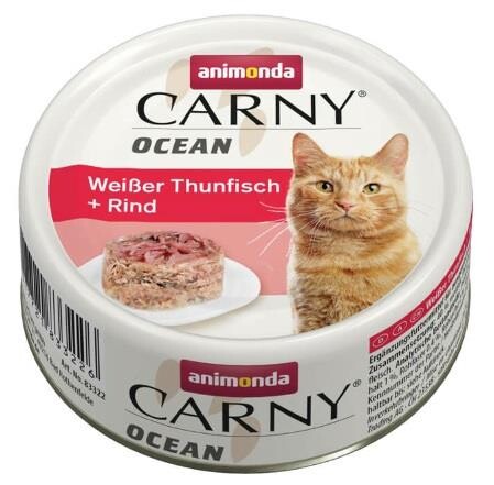 Animonda Carny Ocean Ton Balıklı ve Sığır Etli Kedi Konservesi 80 gr - 1