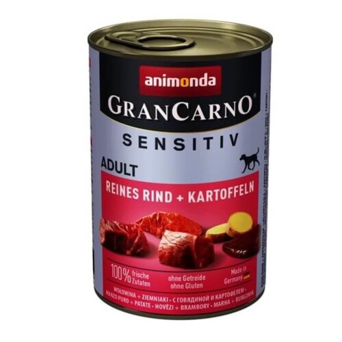 Animonda Gran Carno Sensitiv Sığırlı Patatesli Köpek Konservesi 400 gr - 1