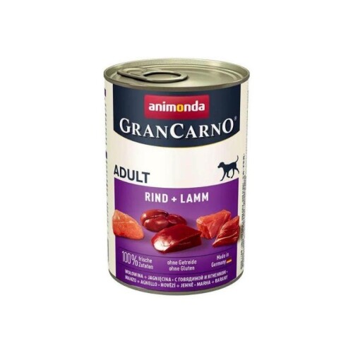 Animonda Gran Carno Sığır ve Kuzu Etli Yetişkin Konserve Köpek Maması 400 gr - 1