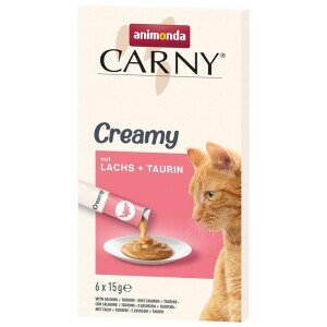 Animonda Snack Carny Somonlu & Taurinli Sıvı Krema Kedi Ödülü 6 X 15 gr - Animonda