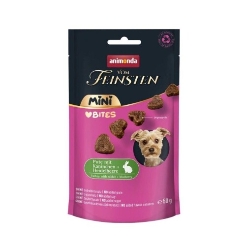 Animonda Vom Feinsten Hindi ve Tavşan Etli Mini Irk Yetişkin Köpek Ödül Maması 50 Gr - 1