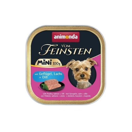 Animonda Vom Feinsten Kümes Hayvanlı ve Somonlu Mini Irk Yetişkin Köpek Konservesi 100 Gr - 1