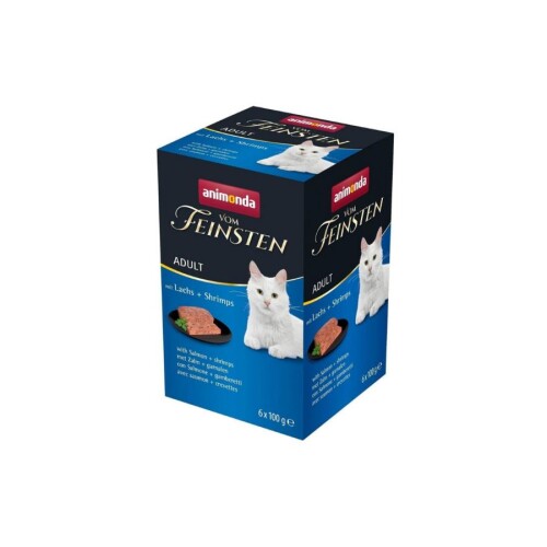 Animonda VomFeinsten Somonlu ve Karidesli Yetişkin Kedi Konservesi 100 gr x 6 Adet - 1