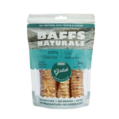 Baffs Naturals Kurutulmuş Dana Gırtlak Köpek Ödülü 100 gr - 1