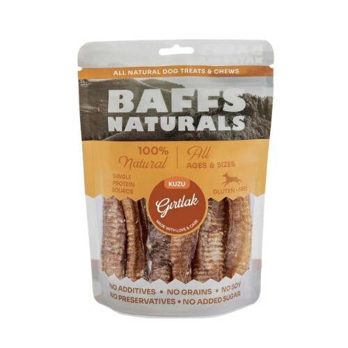 Baffs Naturals Kurutulmuş Kuzu Gırtlak Köpek Ödülü 100 gr - 1