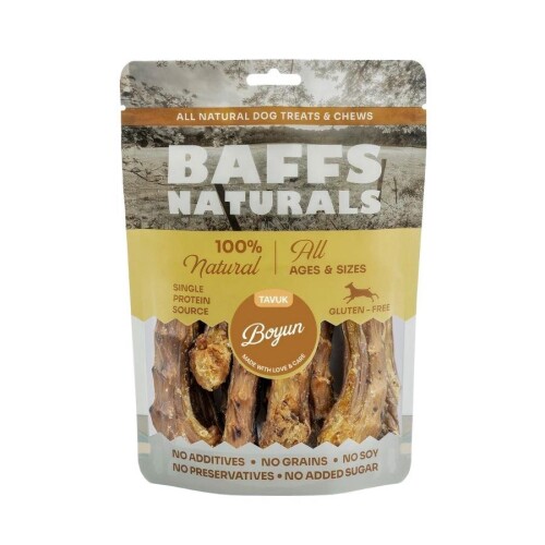 Baffs Naturals Kurutulmuş Tavuk Boynu Köpek Ödülü 100 gr - 1