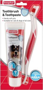 Beaphar Köpek Diş Fırçası ve Diş Macunu Seti 100 gr - Beaphar