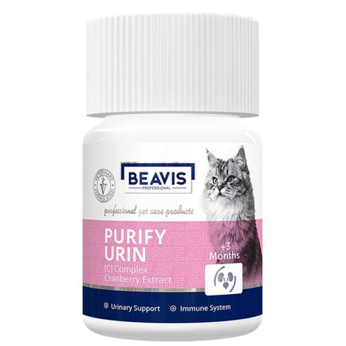 Beavis Purify Urin Kediler İçin İdrar Yolu Sağlığı Düzenleyici Tablet 40 Adet - 1