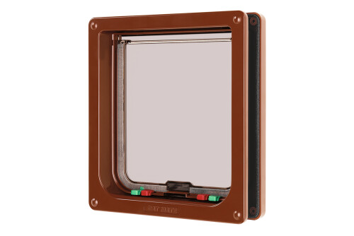 Beeztees CatMate Kedi Kapısı, Büyük, Çift Yönlü, 4 fonksiyonlu, Kahverengi, 23,5x25,2cm - 1