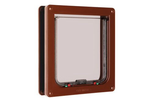 Beeztees CatMate Kedi Kapısı, Büyük, Çift Yönlü, 4 fonksiyonlu, Kahverengi, 23,5x25,2cm - 2