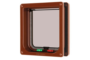 Beeztees CatMate Kedi Kapısı, Çift Yönlü, 2 fonksiyonlu, Kahverengi, 19,2x20cm - Beeztees