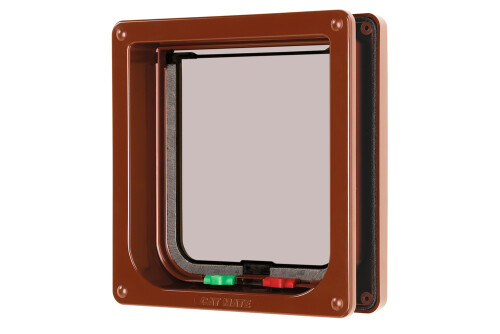 Beeztees CatMate Kedi Kapısı, Çift Yönlü, 2 fonksiyonlu, Kahverengi, 19,2x20cm - 1