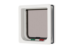 Beeztees CatMate Kedi Kapısı, Çift Yönlü, 4 fonksiyonlu, Beyaz, 19x20cm - Beeztees